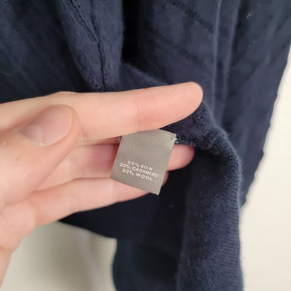 Nordstrom Collection Cashmere Sweater Womens XS Royal Blue Long Open Cardigan - Picture 5 of 5